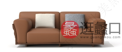 羽尚意式极简家具客厅意式极简沙发黑胡桃YS3310